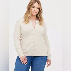 Torrid Everyday Plush Classic Cardigan Sweater - Ivory